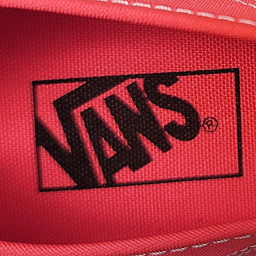 Vans Unisex Authentic Lo Pro Neon Coral Sneakers Women Sz 8 Men Sz 6.5 - Picture 9 of 14